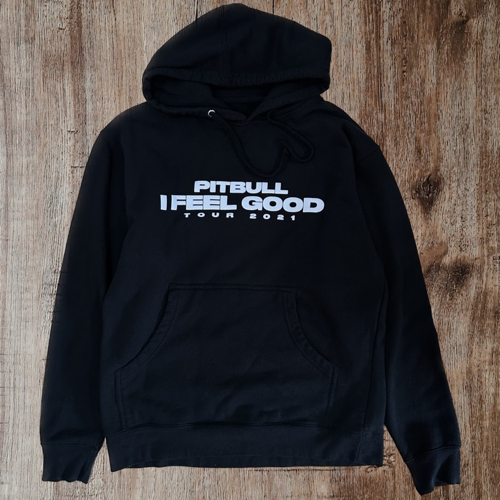 Pitbull I Feel Good Tour 2021 Black Hoodie